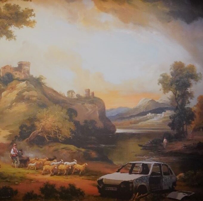 Landscape with Car Wreck